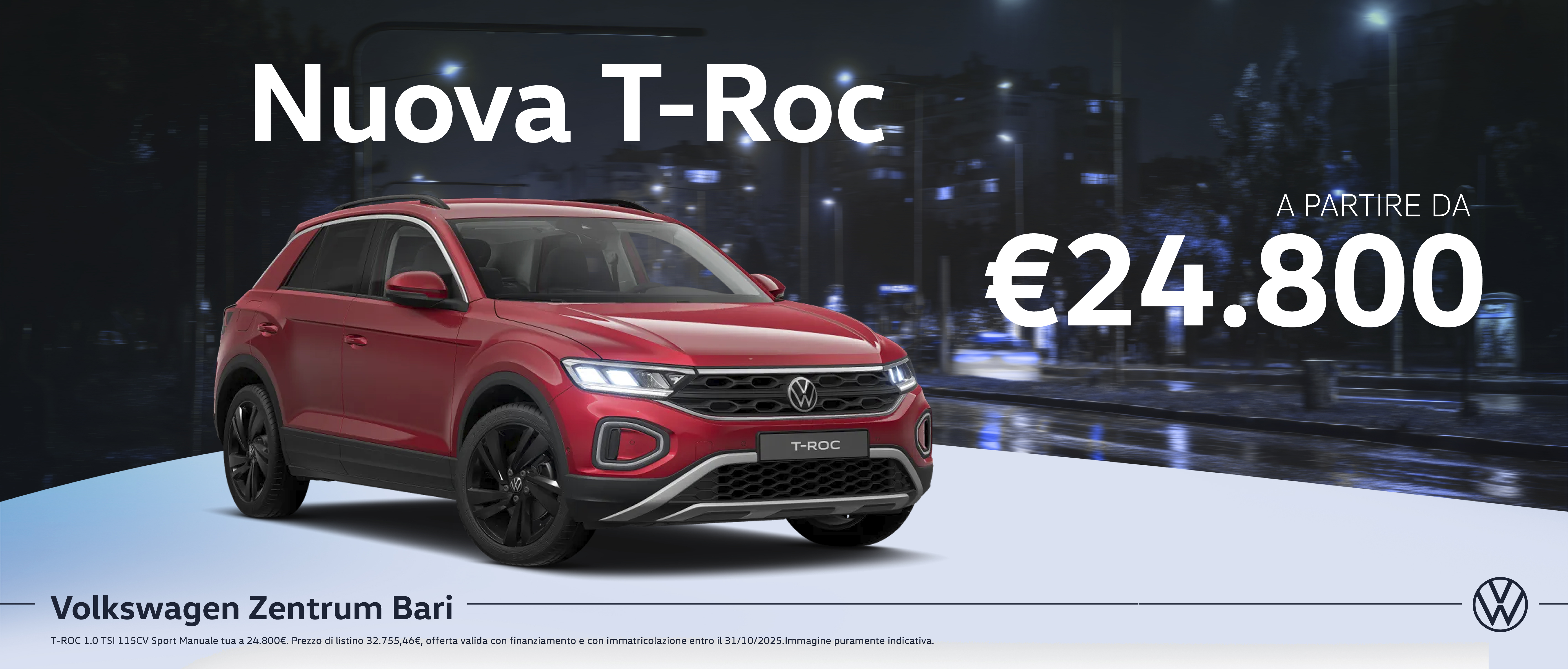 Nuova T-Roc a partire da 24.800€!