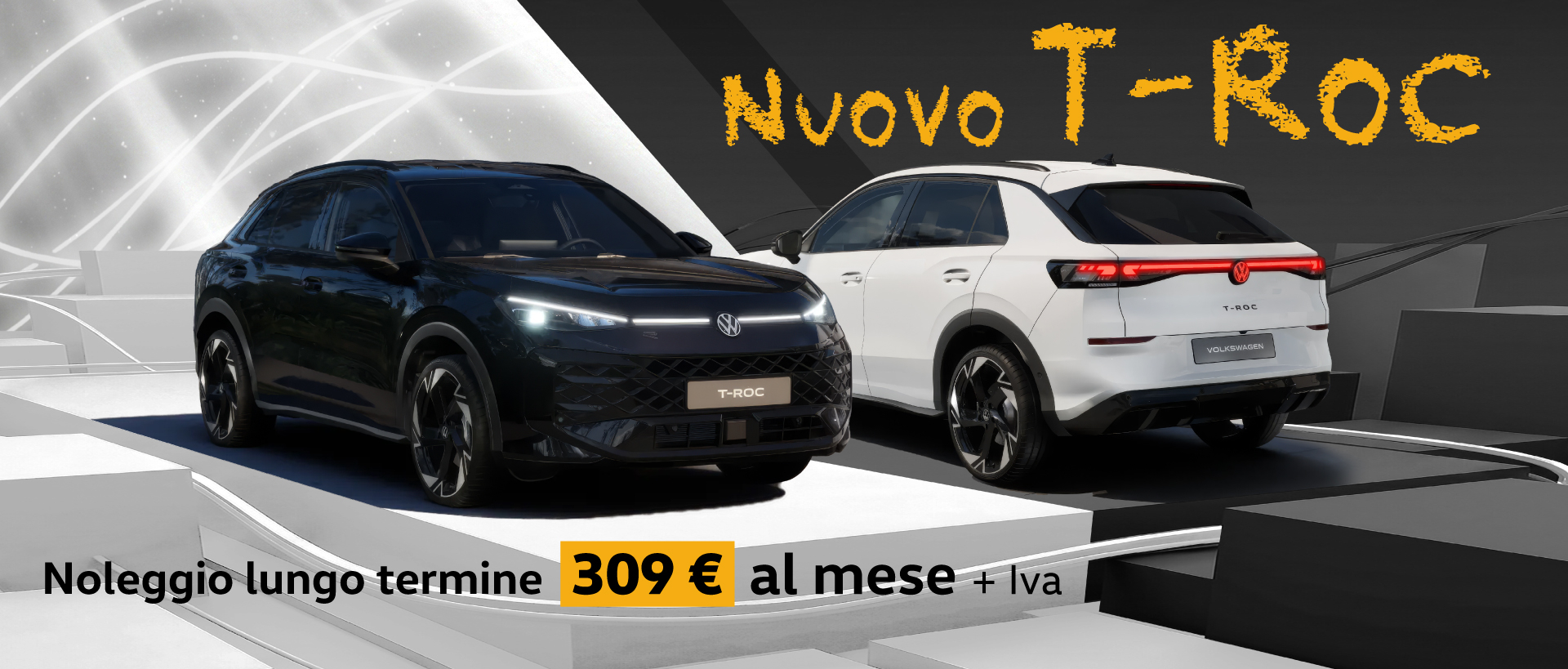 Nuovo T-Roc | Noleggio lungo termine a 309 €/mese