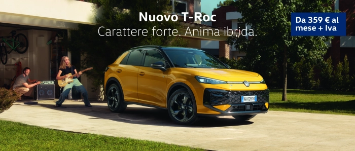 Nuovo T-Roc da 359 €/mese più Iva