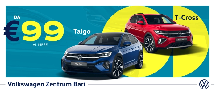 Taigo e T-Cross a 99€ al mese!
