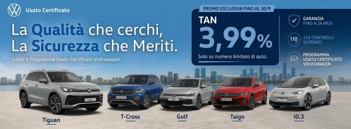 L'Usato Certificato Volkswagen con TAN 3,99%!